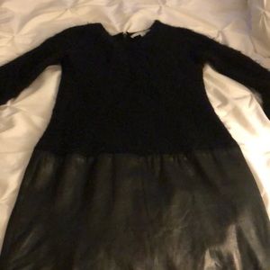 Diane Von Furstenberg Wool And Leather Dress